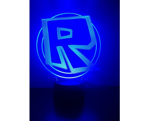 Roblox Night Light Color Changing 3d Illusion Led Lamp For Home - blue neon blue roblox t shirt