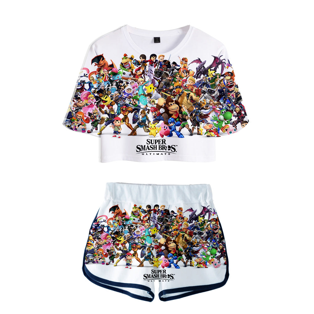 Super Smash Bros Ultimate 3d Cool 3d T Shirt And Sexy Short Pants For Summer - roblox board shorts ultra light summer casual shorts with