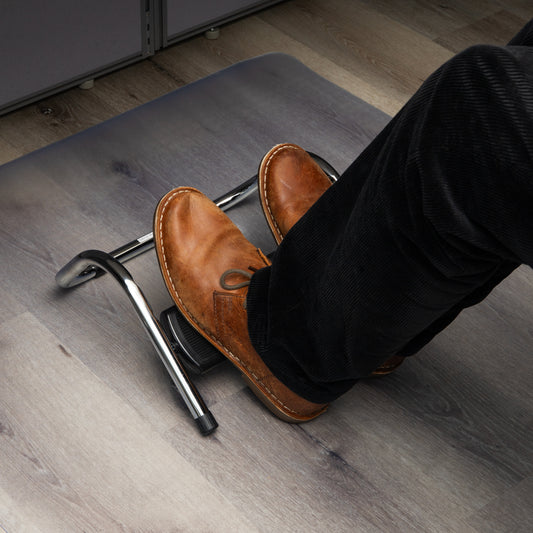 Mind Reader Ergonomic Foot Rest Height Adjustable Non-Slip Universal Black