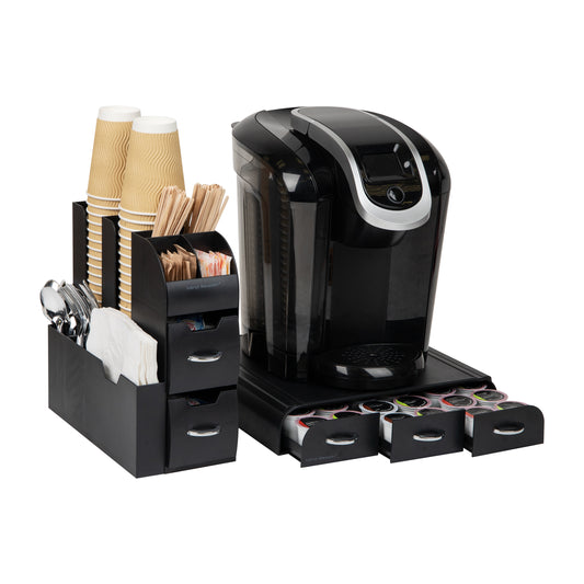 Mind Reader CoffeeTea Warmer Set With Ceramic Mug Black - Office Depot