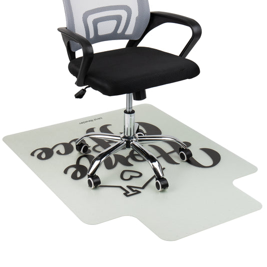 Mind Reader 9-to-5 Collection, Black 47.5 in. x 35.5 in. PVC Anti-Skid Hard  wood floor Office Chair Mat OFFCMAT-BLK - The Home Depot