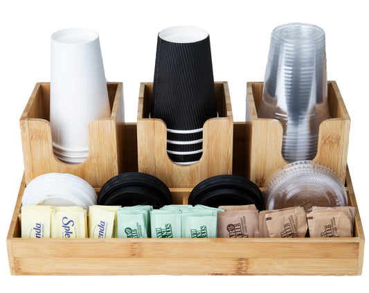 Mind Reader 6 Compartment Upright Breakroom Coffee Condiment And Cup  Storage Organizer : Target