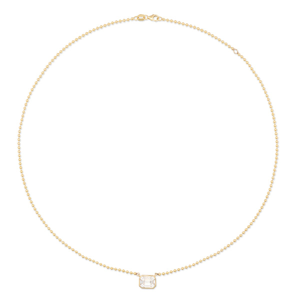 V-Shaped diamond tennis necklace in 18K gold - SKU#: 30842