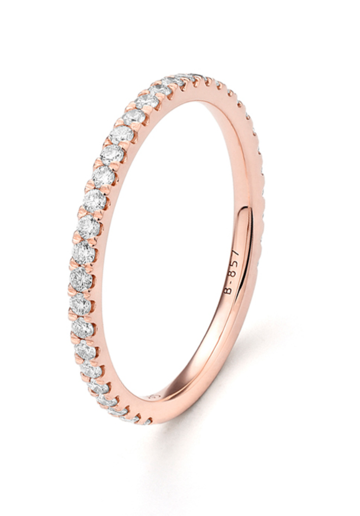 ROSE GOLD \u0026 DIAMOND BAND RING | RACHEL 