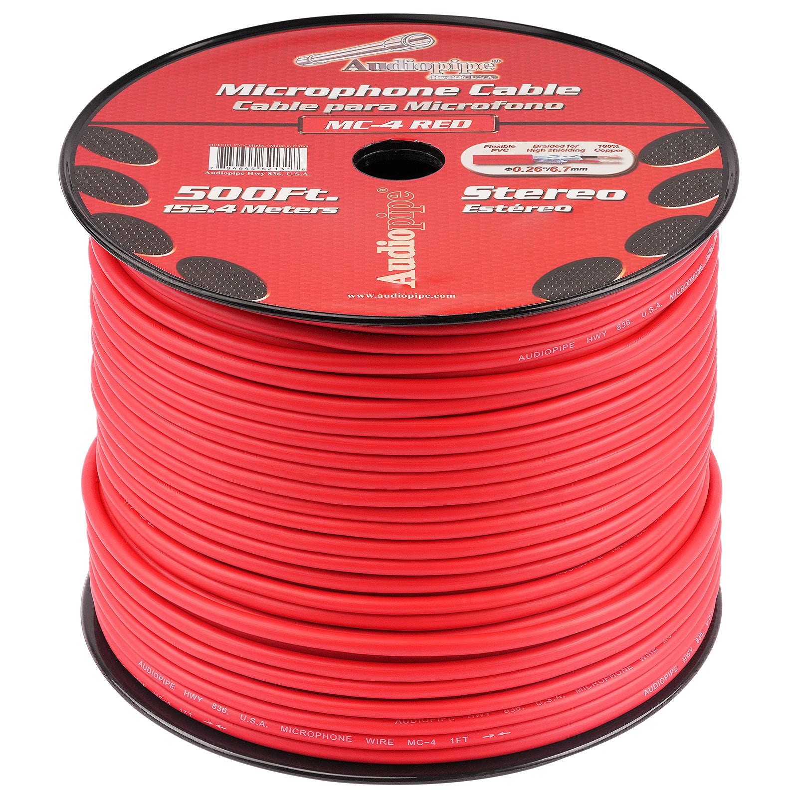 500 Ft Microphone Cable (MC-4 RED)