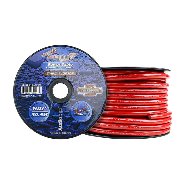 10 GA gauge 100 feet Red Audiopipe Car Audio Home Primary Wire