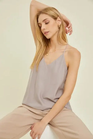 Mia Racerback Cami- Pebble - Hannah Rachel Boutique - Racerback Cami
