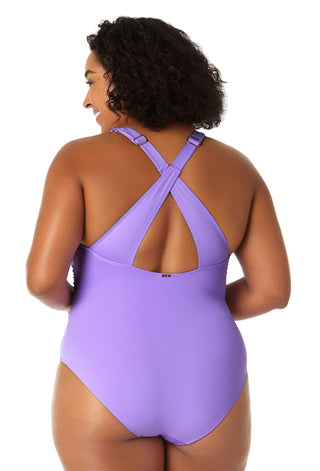 Plus Size Mesh Strapless One Piece Swimsuit - Anne Cole Plus