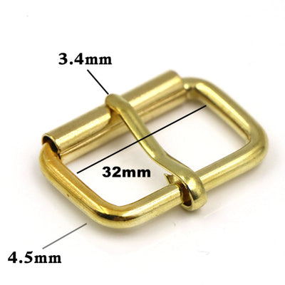 Solid Brass Rolling Bar Buckle Leather Strap Fastener Closure 32mm, Metal  Field Shop