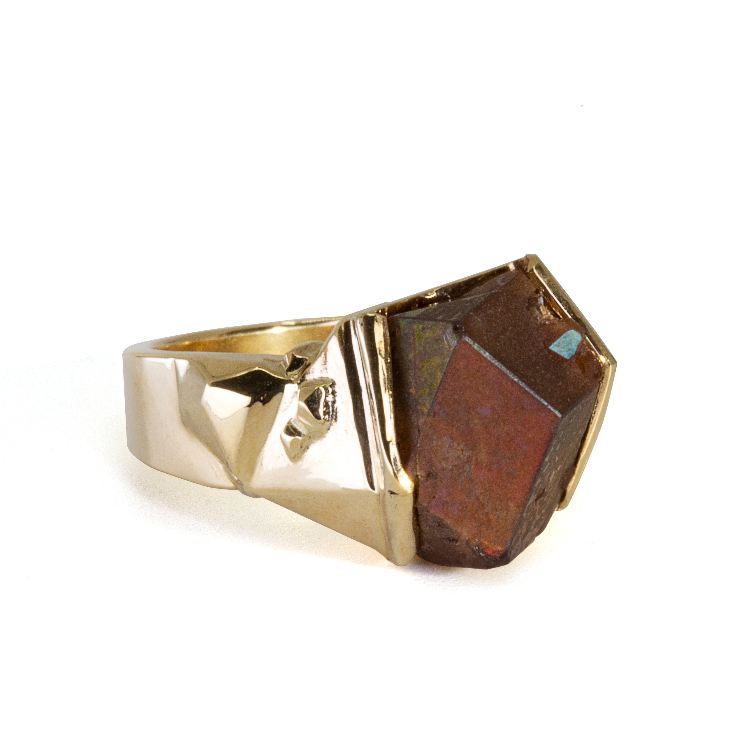 rainbow garnet ring