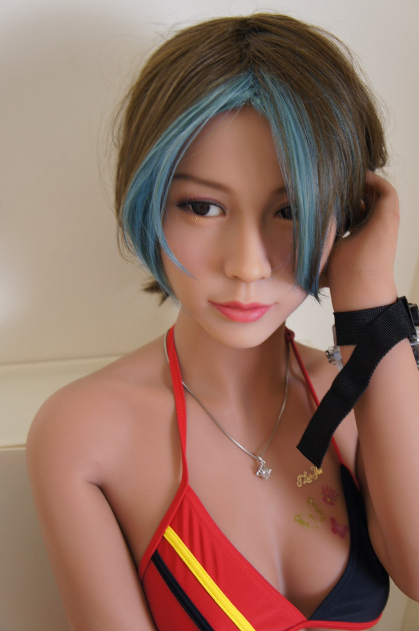 blue hair sex doll