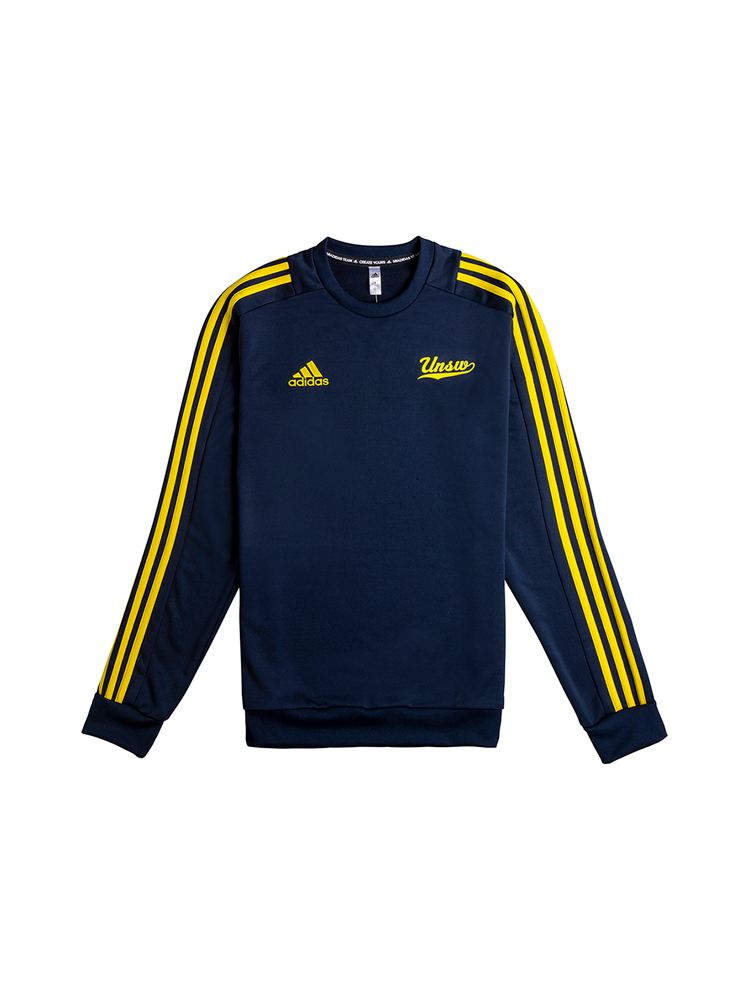 blue and yellow adidas sweatshirt