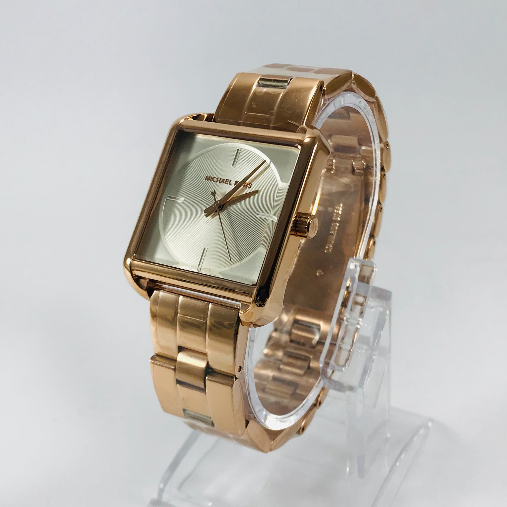 michael kors silver square watch