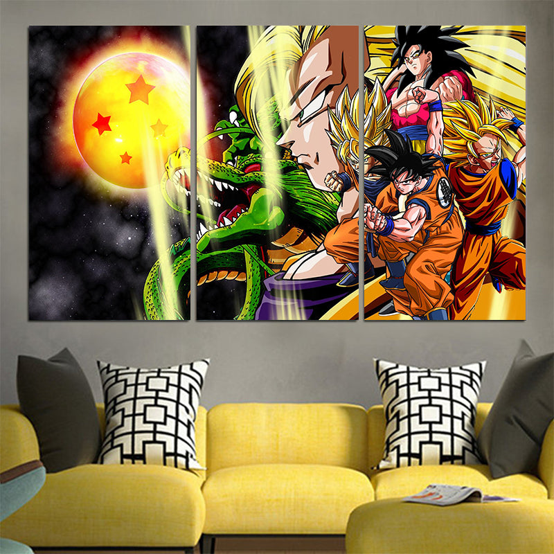 Cool Dragon Ball Z Theme Canvas 3d Printed Dbz Canvas
