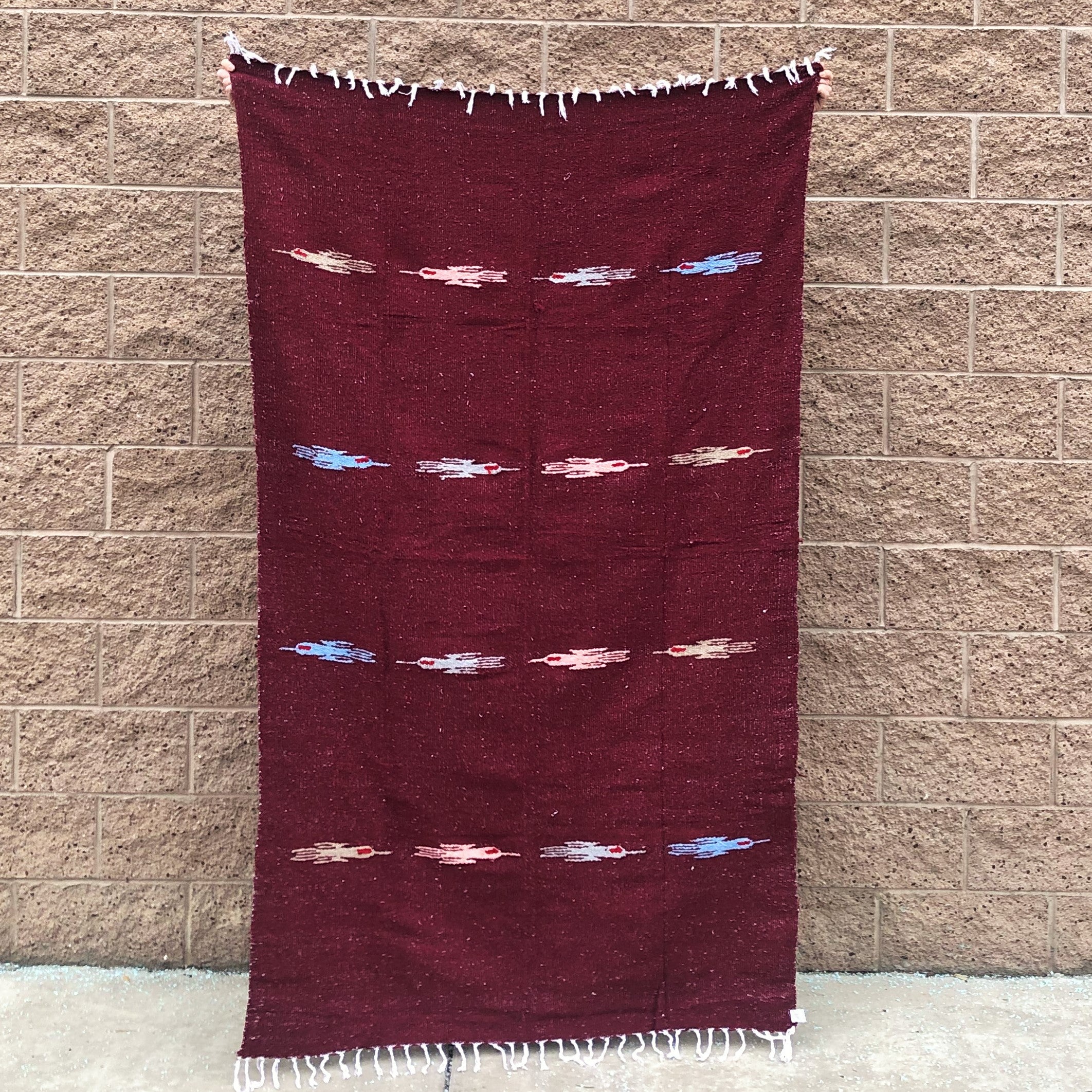 Burgundy Thunder Bird - Mexican Blanket