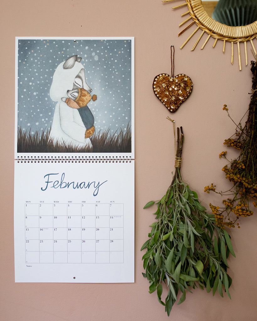 Mystic Forest Calendar Snow Foxes