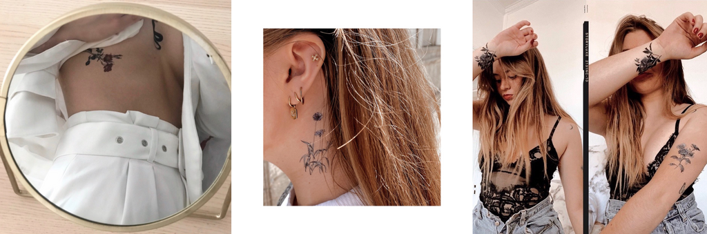 flower temporary tattoos