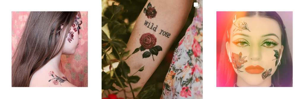 tatuaje de flor falsa