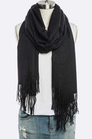 Large Cashmere Solid Color Scarf