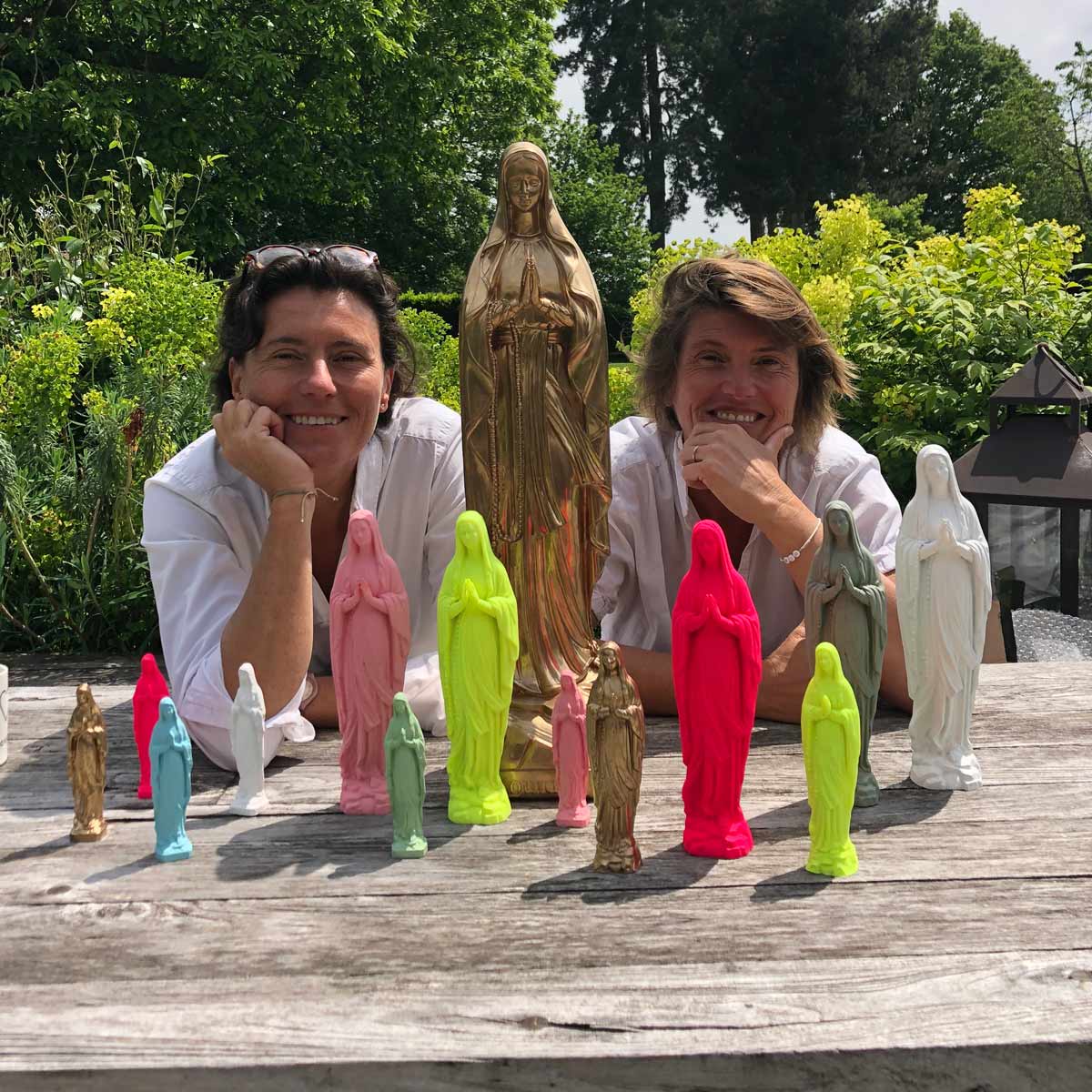 Aurélia and Hortense creators of Our Lady of Lourdes Statues