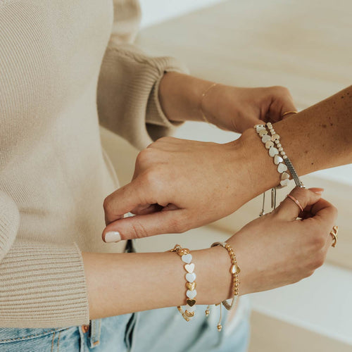 Love - Heart Bracelet with Cotton Cord – Abrau Jewelry