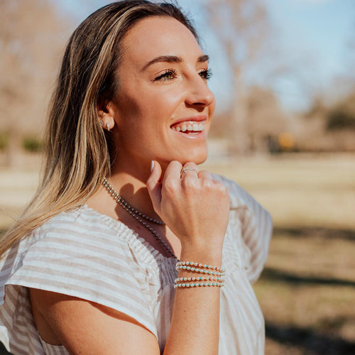 Sisters of the Heart Bracelets - Handwoven Mother of Pearl and Beads – My  Saint My Hero