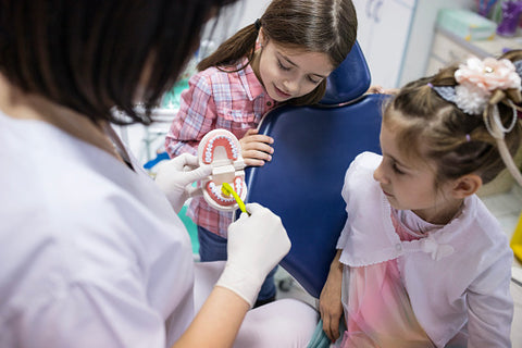 Children visiting the dentist; stock photo courtesy of iStockPhoto