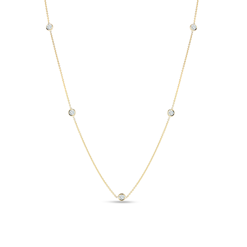 Roberto Coin 5-Diamond Station Necklace