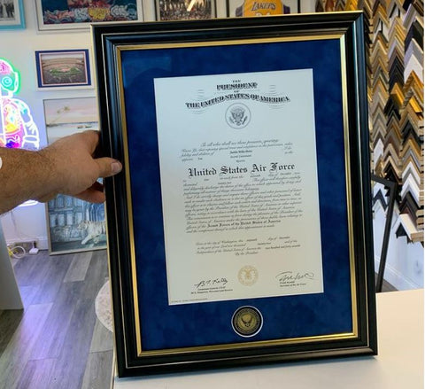 Diploma framing Certificate frame NJ Custom framing frame store Connecticut new york city