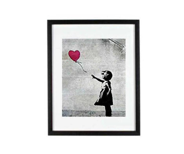 Banksy Girl With Balloon Framed Art Print - Modern Memory Design Picture frames - New Jersey Frame shop custom framing