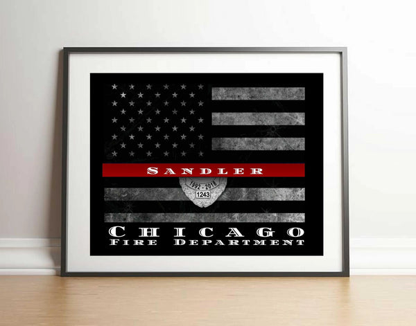 Custom Firefighter Thin Red Line Flag Custom made