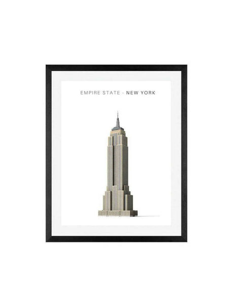 Framed Empire State building Art New York City