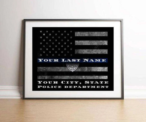 Personalized Police Officer Gifts Thin Blue Line Law Enforcement