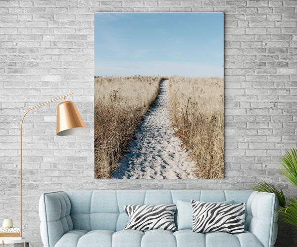 Landscape Ocean Beach Sand Walkway Canvas Prints Summer Beach Dec