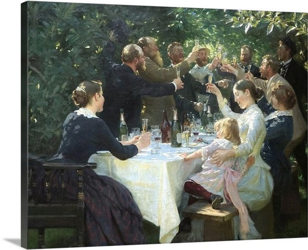 Hip Hip Hurra! by Peder Severin Kroyer Canvas Classic Artwork