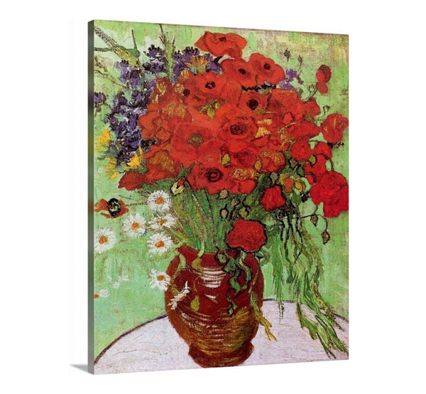 Red Poppies and Daisies by Vincent Van Gogh Botanical Classic art