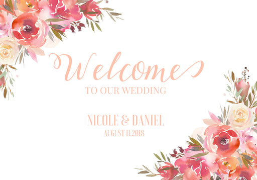 Wedding Welcome Sign 20x30 custom personalized frames on foamcore — Modern  Memory Design Picture frames