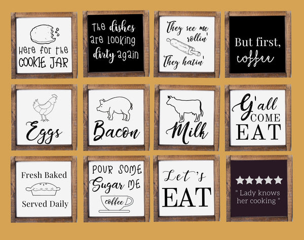 Kitchen wood Signs   rustic farmhouse