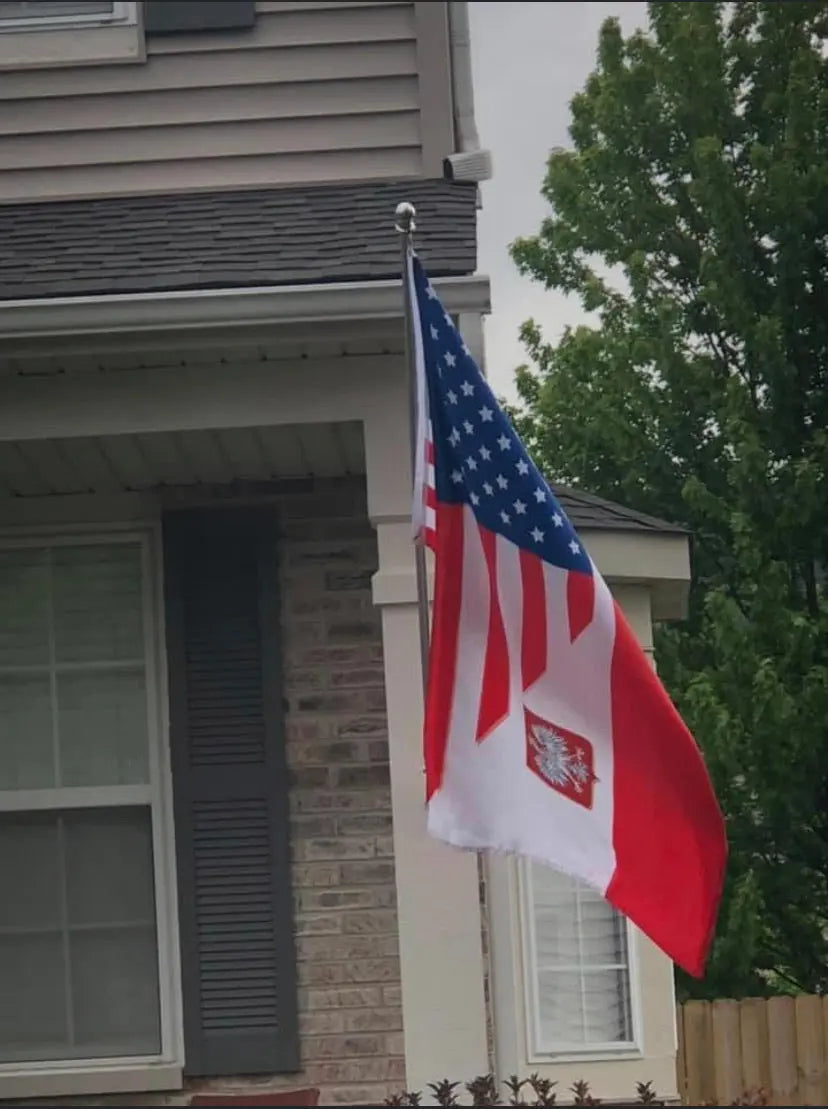 Polish american Flag, Poland, USA, Polish flag, American flag, 2x3 ft ...