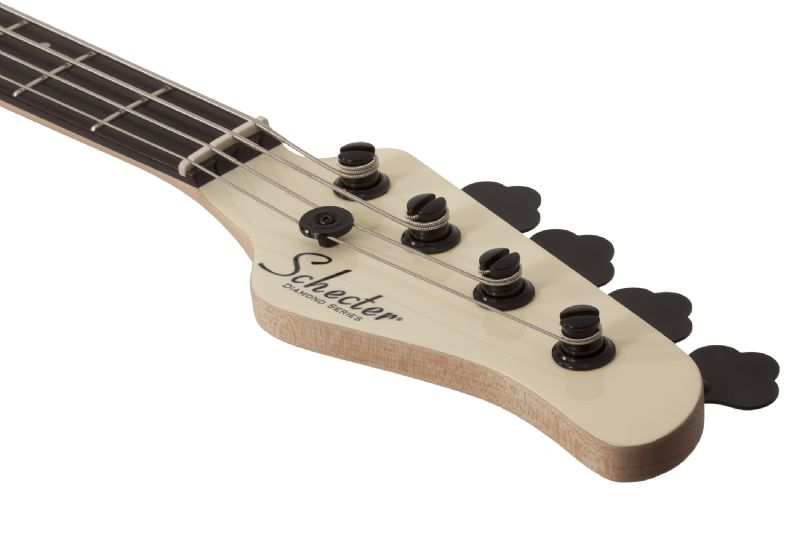 Schecter P-4 Flat Top Electric Bass in Ivory 2920-SHC - The Guitar