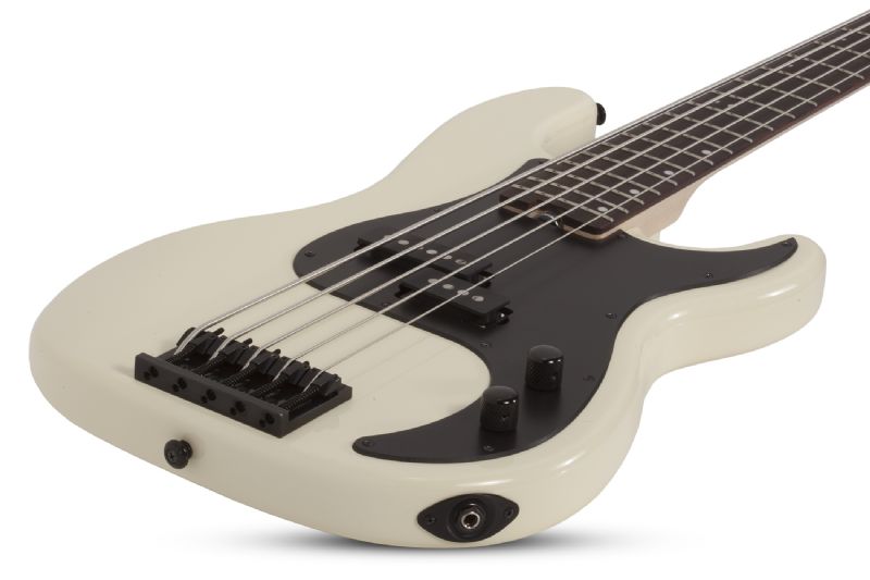 Schecter P-5 Flat Top Electric Bass in Ivory 2922-SHC - The Guitar