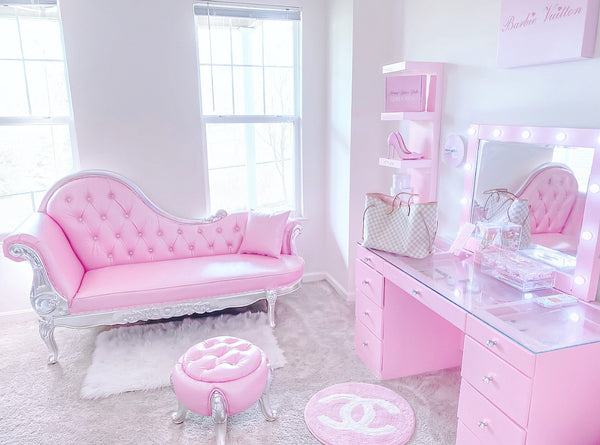 Pink Princess Sofa & Ottoman SET Ultra LUXE – Kimmy Luxe Dolls LLC