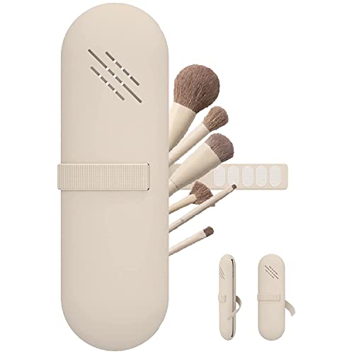  Silicone Travel Makeup Brush Holder Bag with Brush