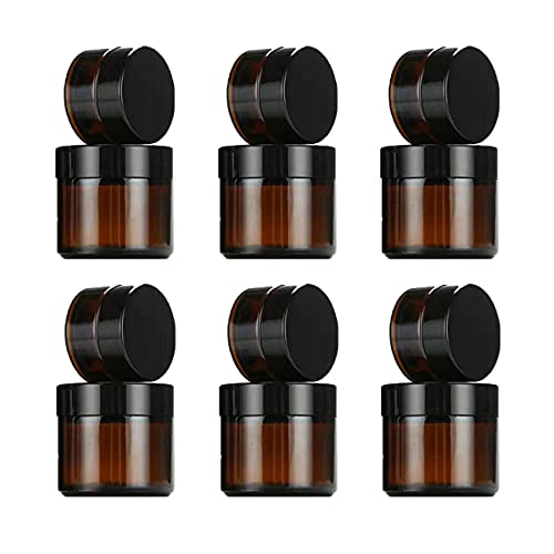 12 Pack 1 oz 30 ml Brown Glass Jars , Amber Cosmetic Jars with Screw O –  TweezerCo