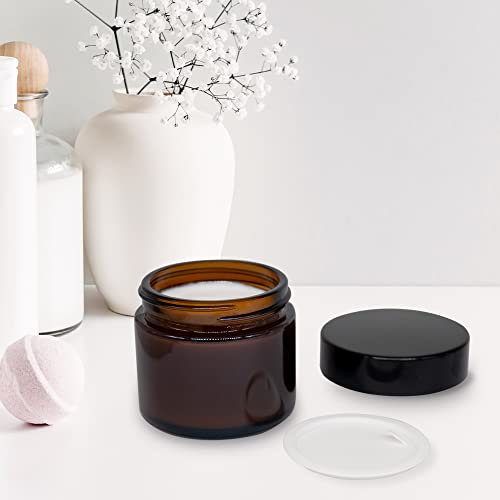 AMBER Glass Jars + Airtight Lid 30ml - 500ml Cosmetics, Candle Jar, Herb  Stash