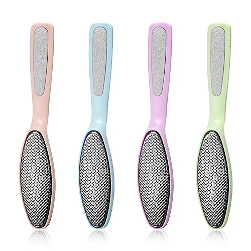 WLLHYF 4 Pieces Double Sided Pedicure Foot File Foot Scraper, Exfoliator  Remover Dead Skin Hard Skin