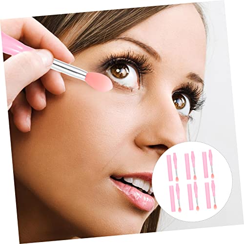 FOMIYES Lip Gloss Clear 6pcs Makeup Lip Brushes Silicone Lipstick