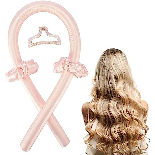 Heatless Curling Rod Headband, Overnight Hair Curlers,No Heat Curl with  Hair Clips, Heatless Curls to Sleep in Silk Ribbon Hair Rollers for Long  Hair