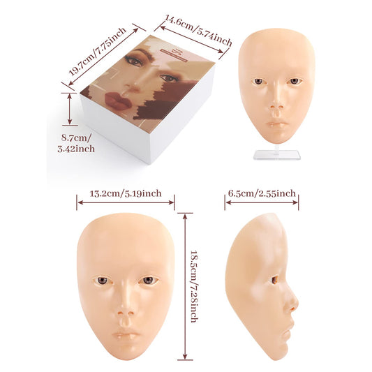 Silicone Makeup Mannequin Set with Makeup Brush - icyant Practice Board –  TweezerCo