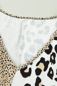 Animal Print V-Neck Dress with Pockets